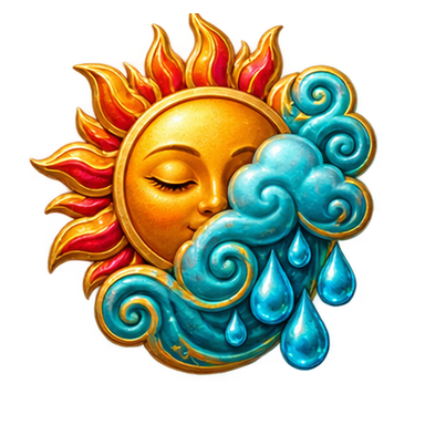 sun-and-rain emblem