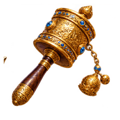 golden prayer wheel