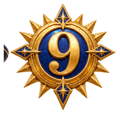 number-nine sun medallion