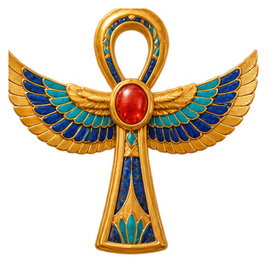 Winged ankh